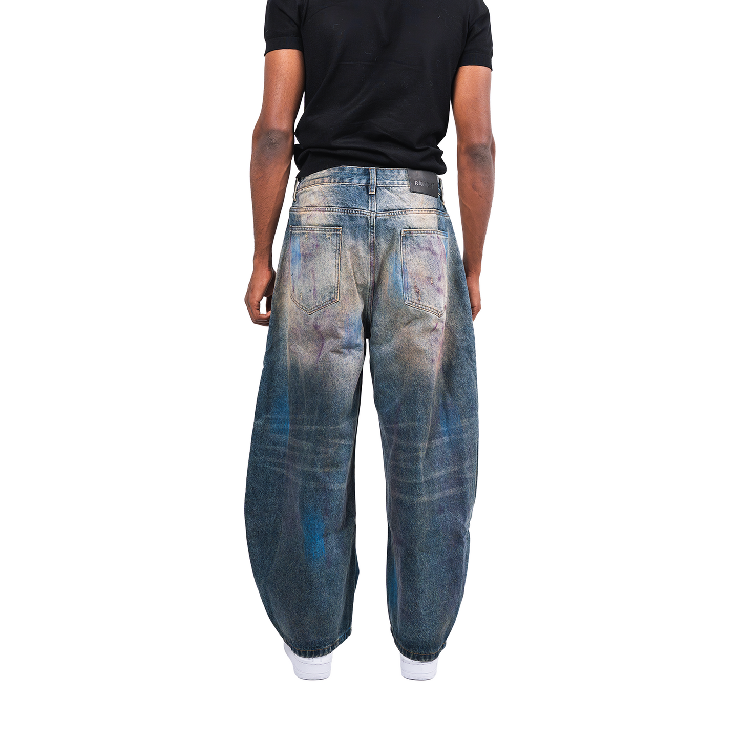 RAW/21 Scarred Arc Baggy Denim Jeans Blue (SS26)