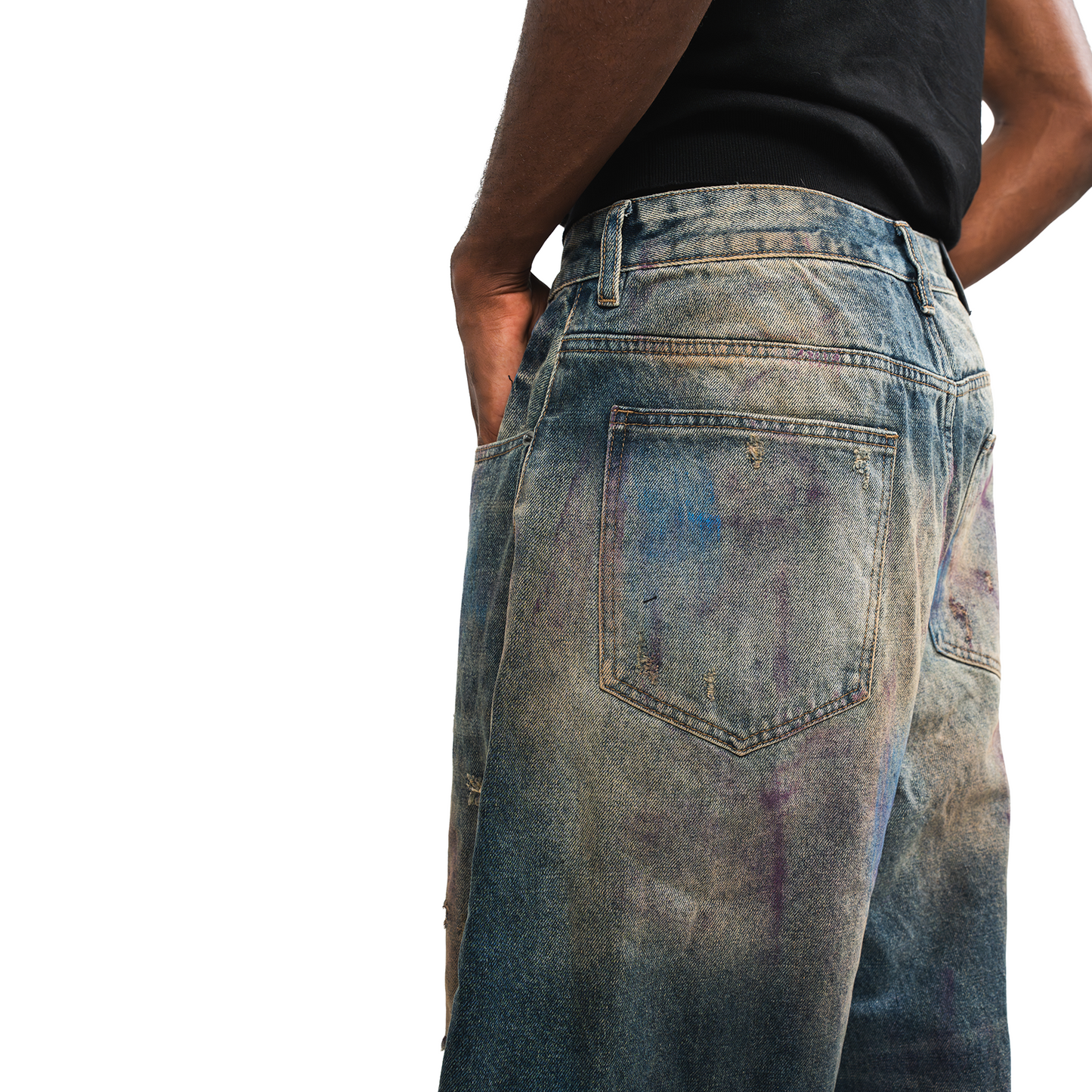 RAW/21 Scarred Arc Baggy Denim Jeans Blue (SS26)