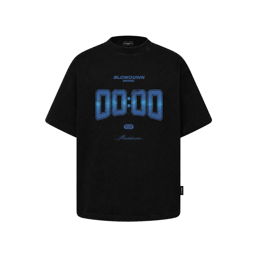 SLOWDOWN Blue Hour Washed Tee Black (FW26)