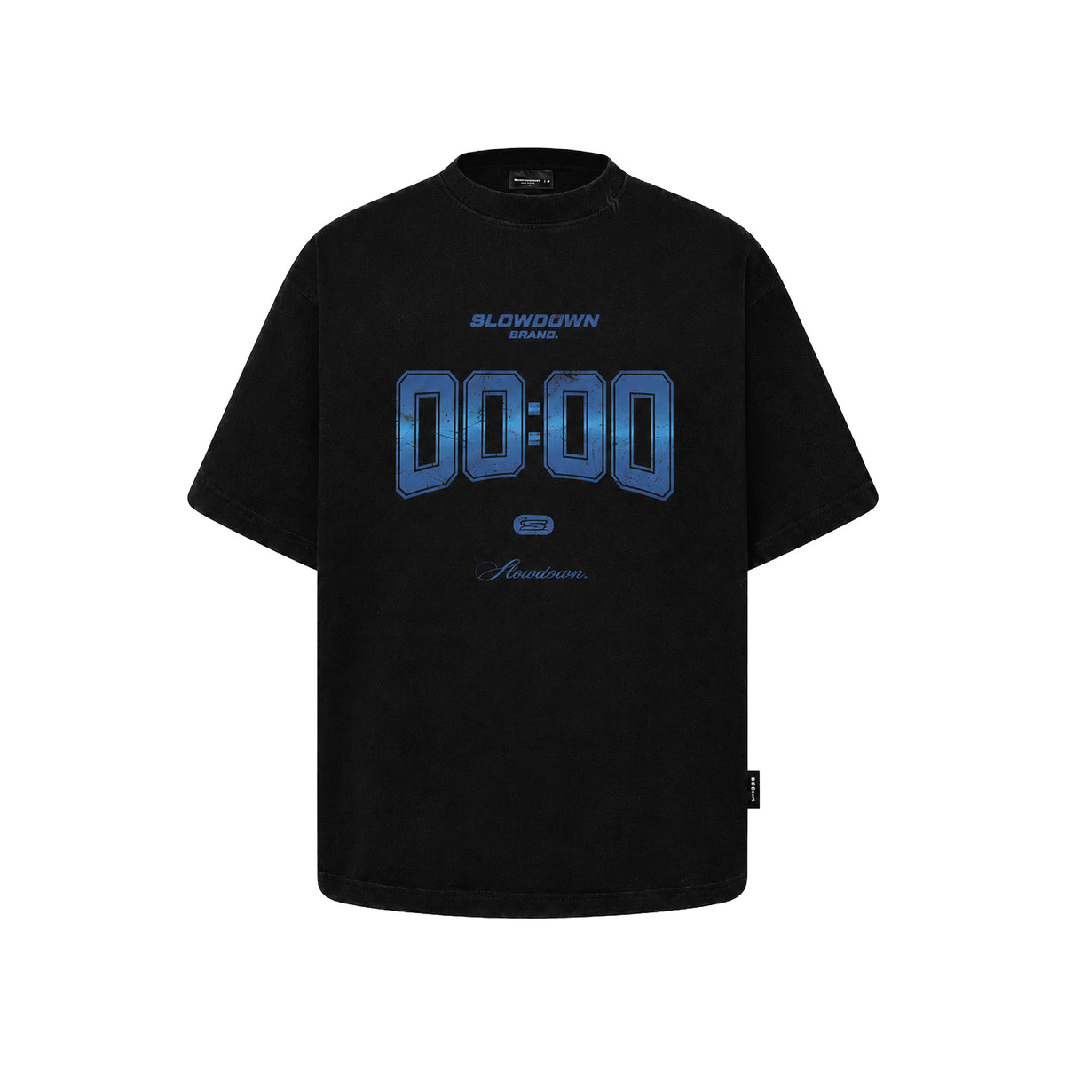 SLOWDOWN Blue Hour Washed Tee Black (FW26)