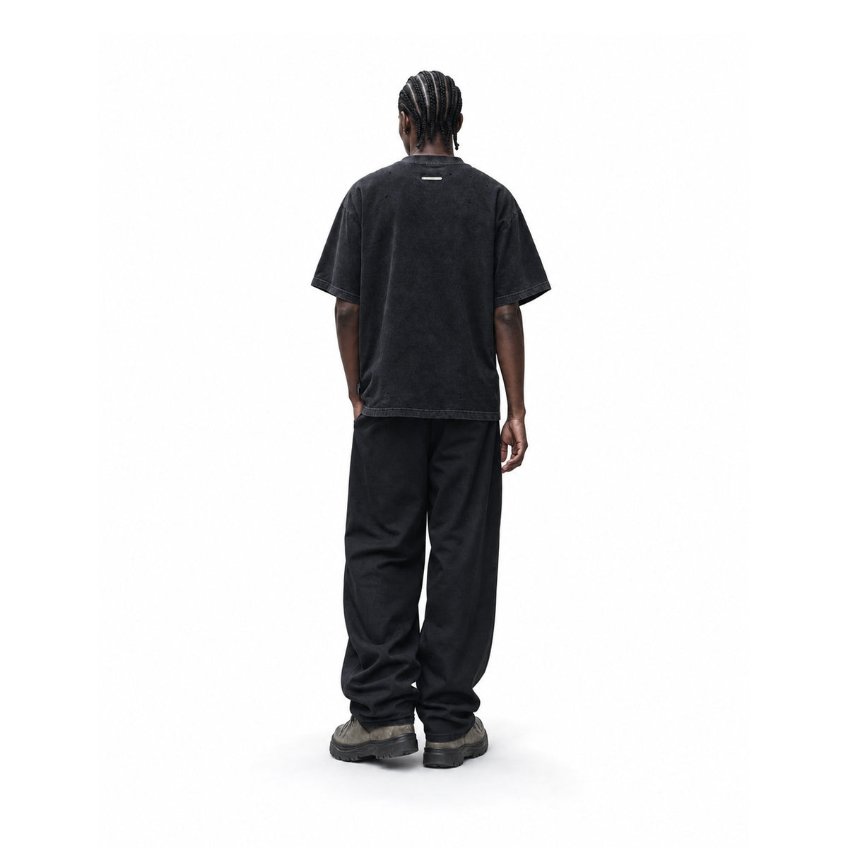 SLOWDOWN Car Plate Washed Tee Black (FW26)