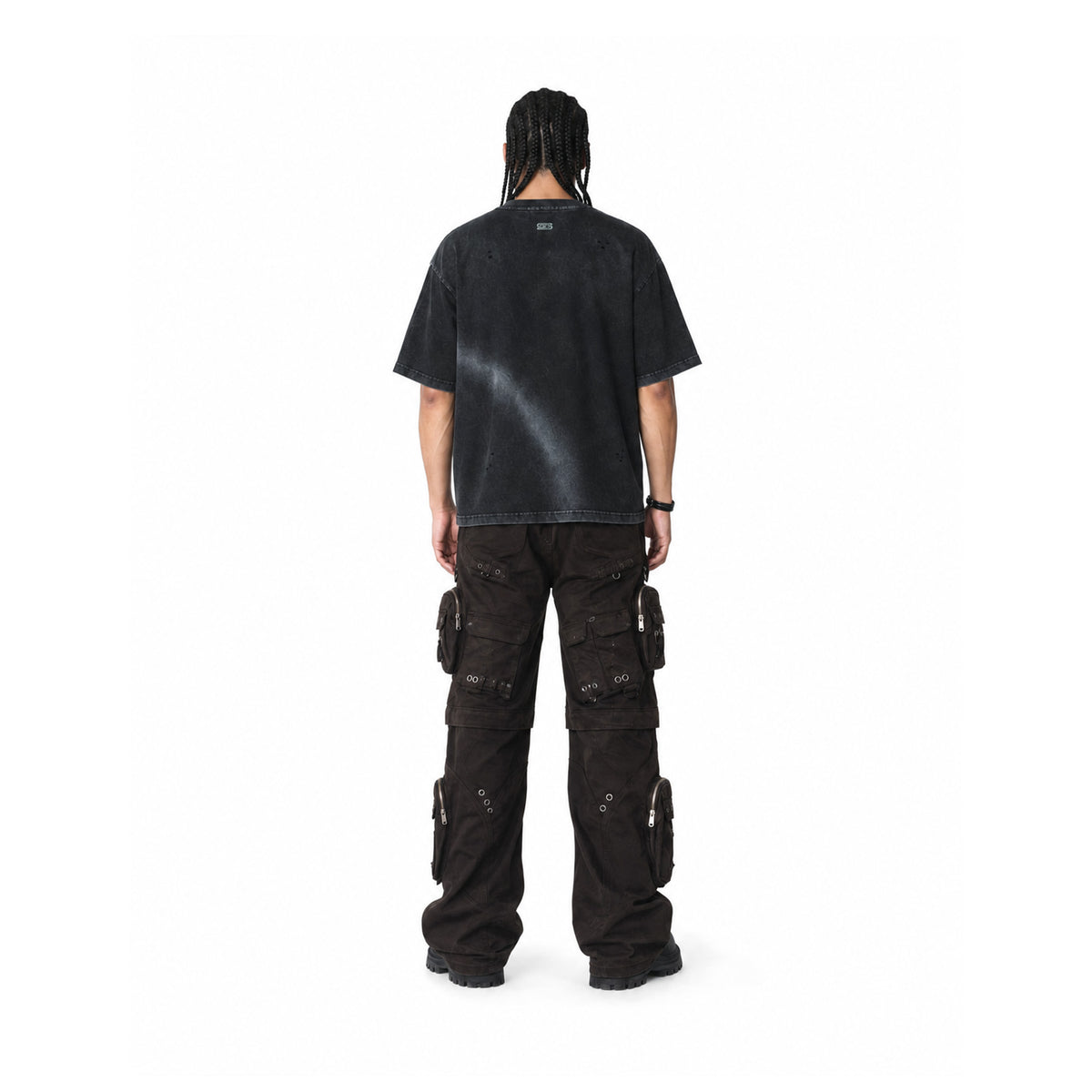 SLOWDOWN Eroded Font Tee Black (FW26)