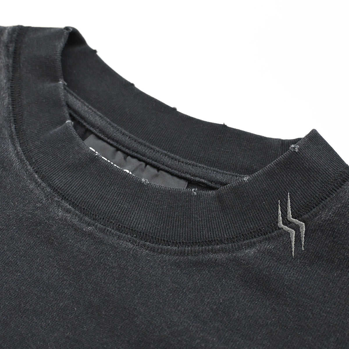 SLOWDOWN Eroded Logo Mark Tee Black (FW26)