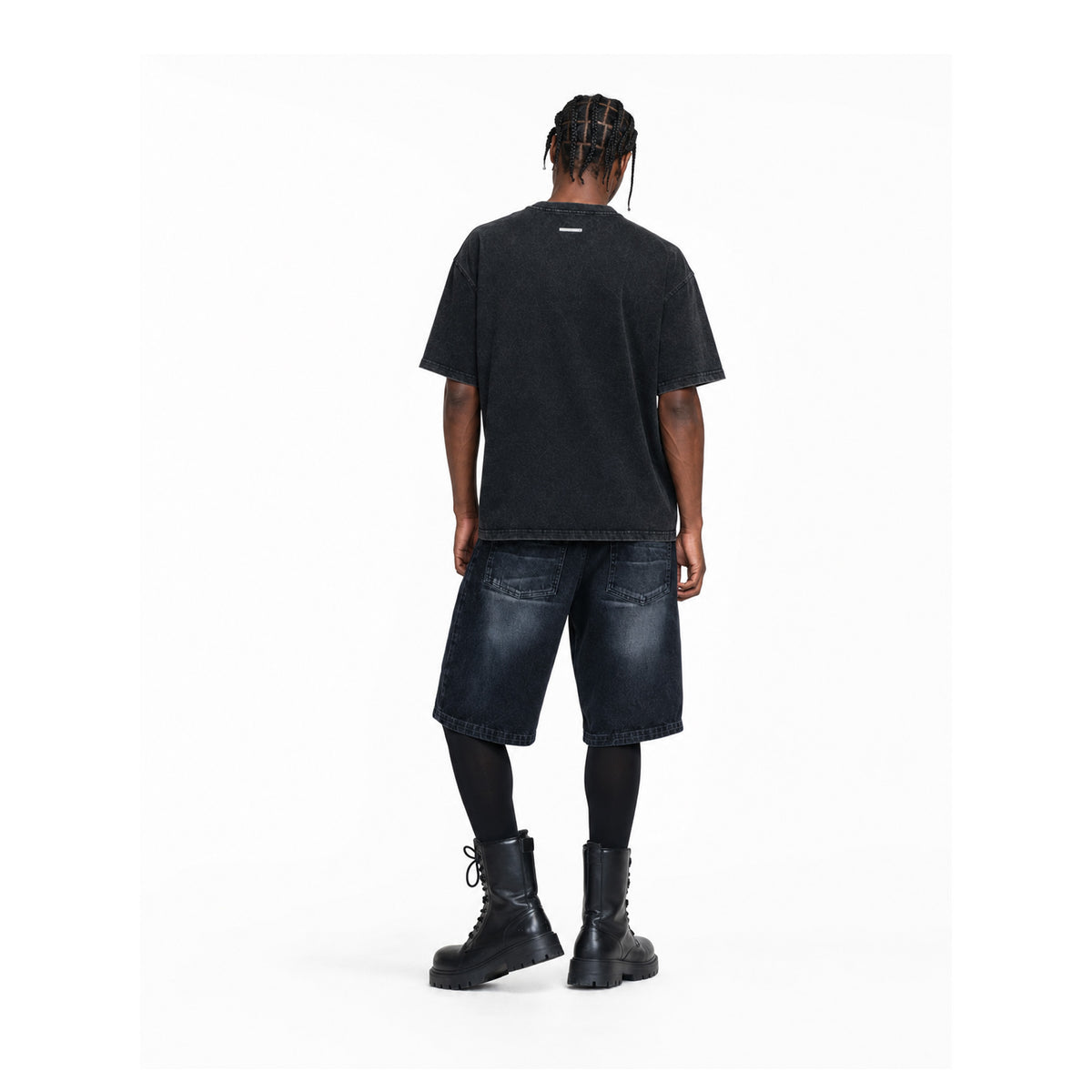 SLOWDOWN Eroded Logo Mark Tee Black (FW26)