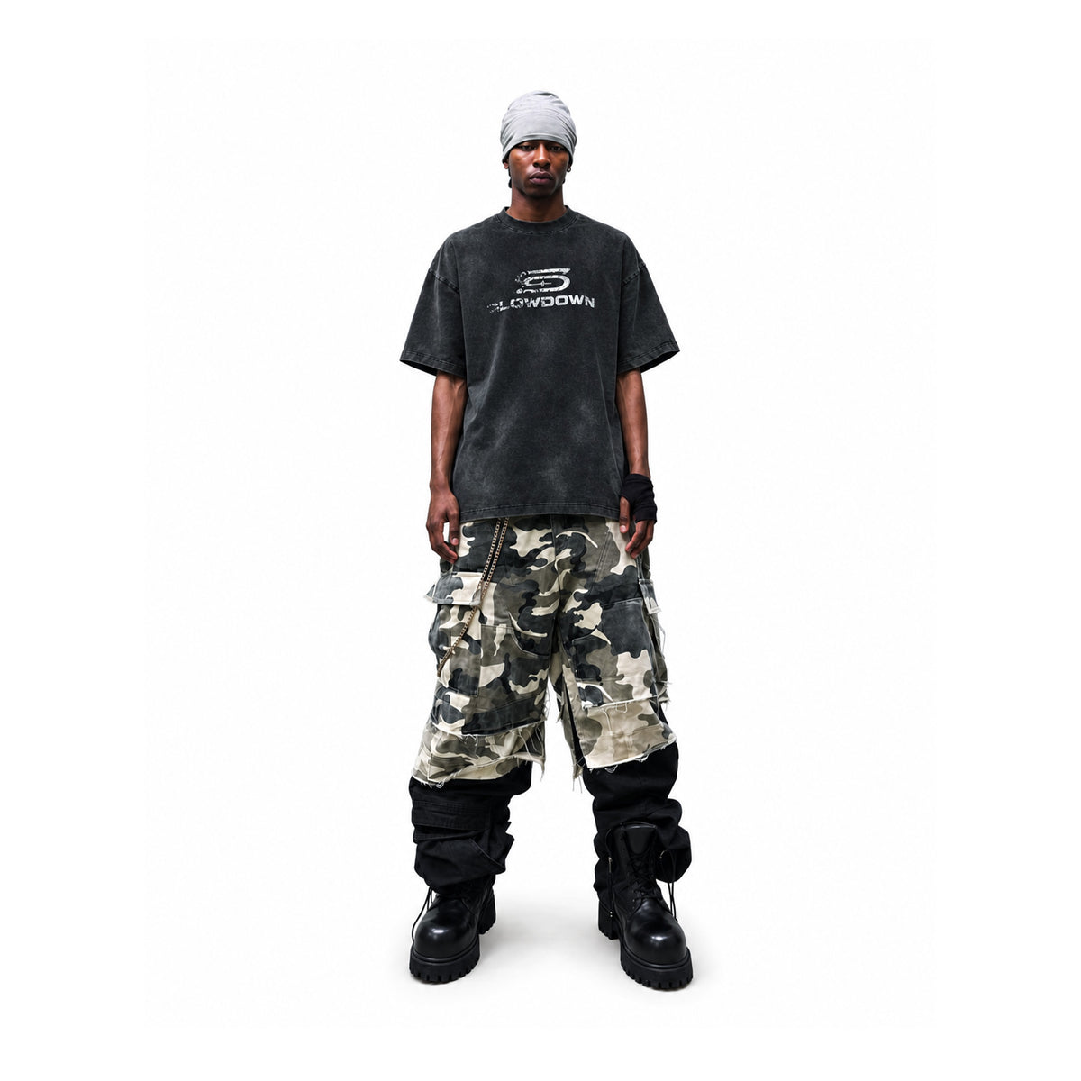 SLOWDOWN Haze Trace Logo Tee Black (FW26)