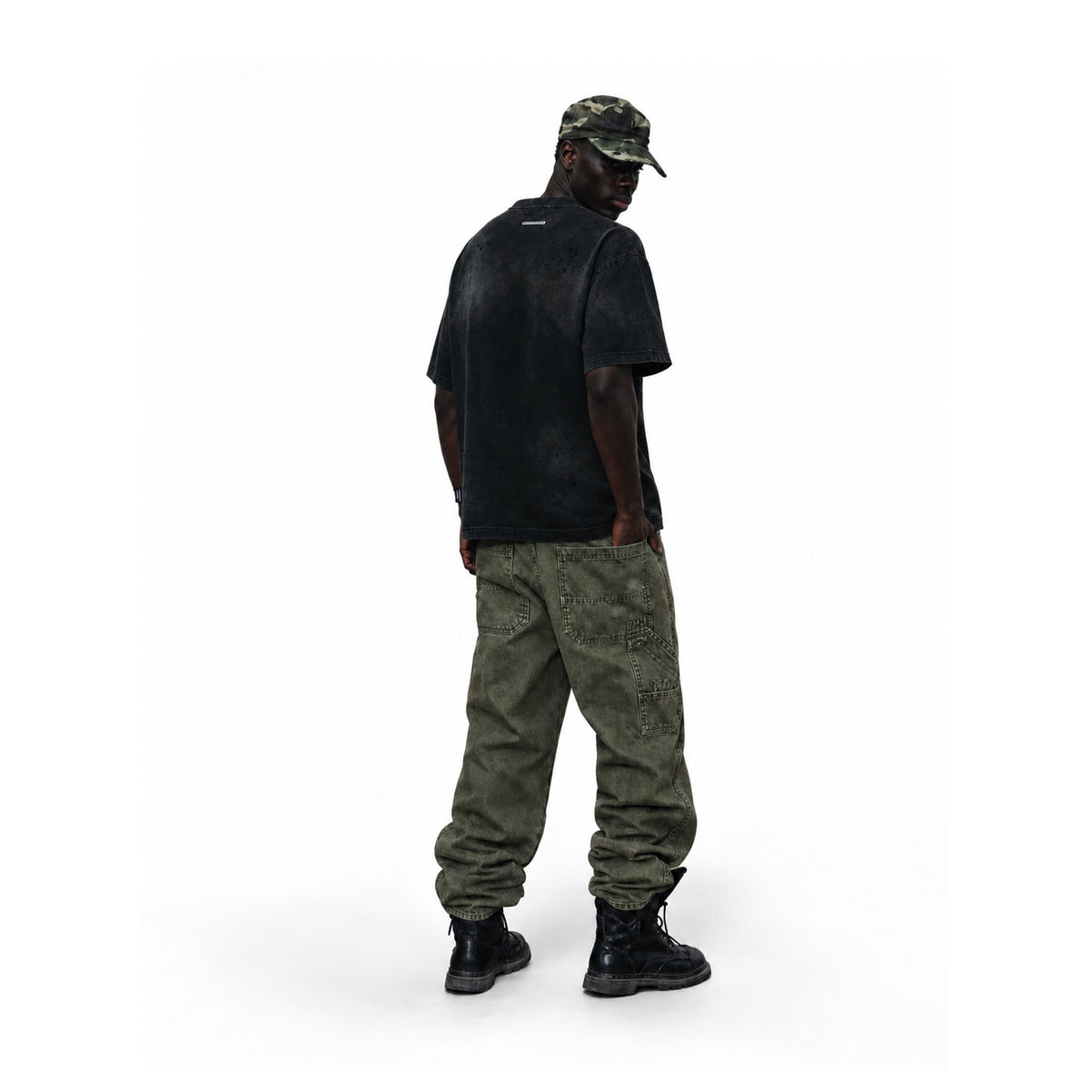 SLOWDOWN Hour Embroidered Tee Black (FW26)