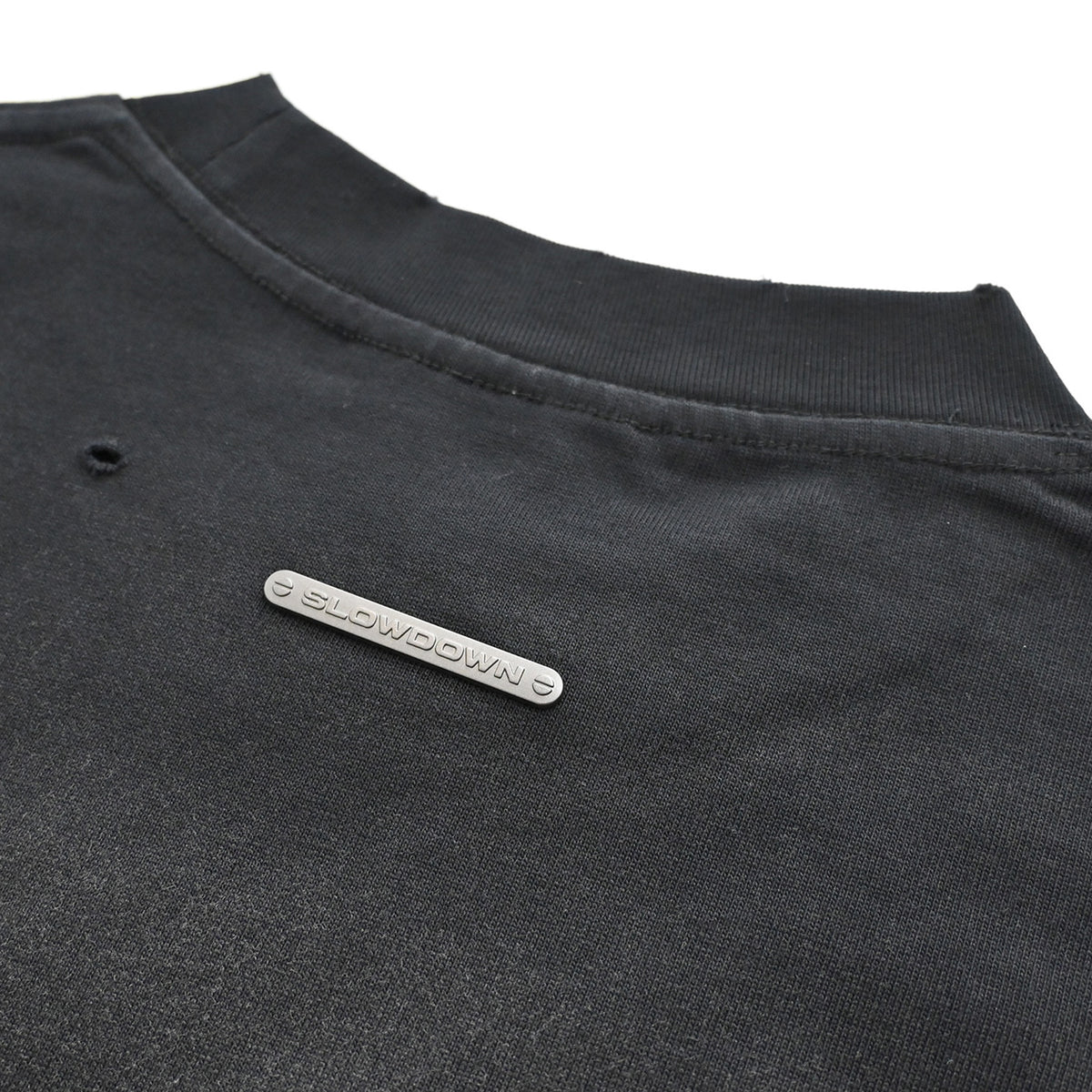 SLOWDOWN Hour Embroidered Tee Black (FW26)