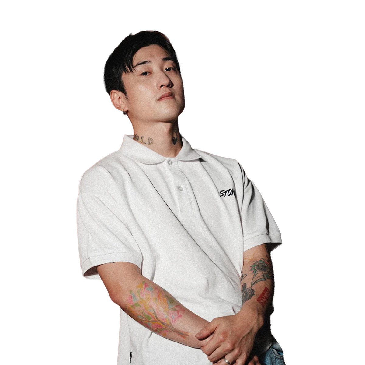 Stoned & Co ® Stoned Basic : Genetic Polo Tee White (FW26)