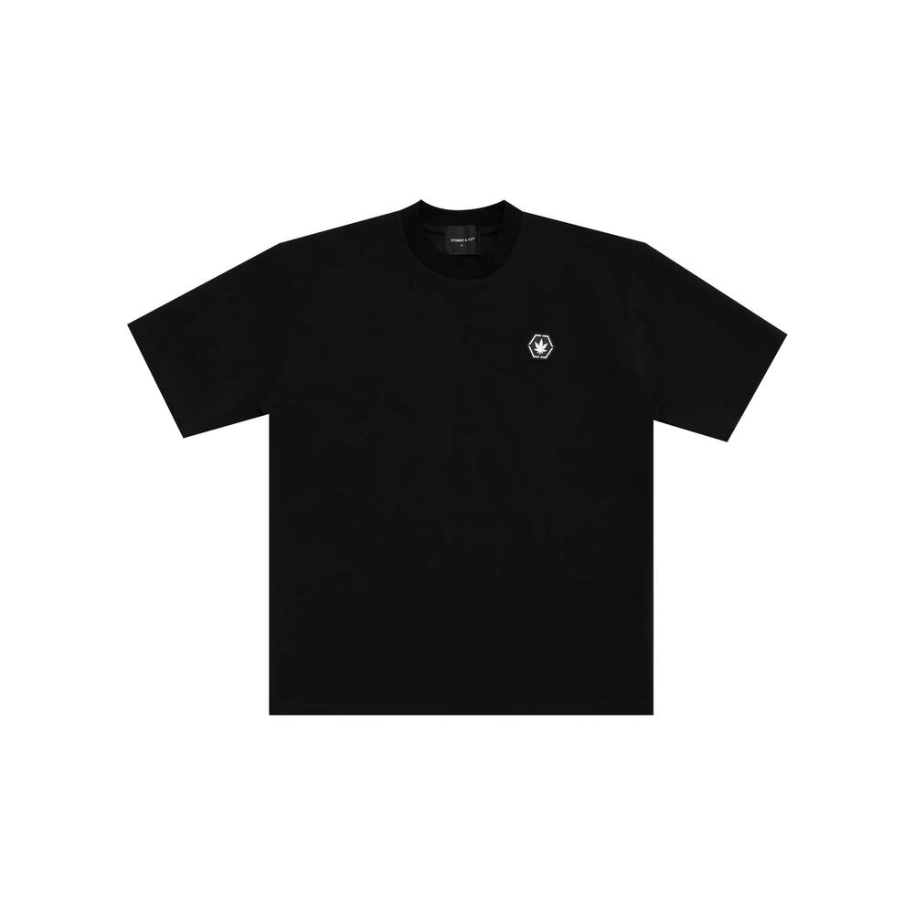 Stoned & Co ® Stoned Basic : Hexagon Patch Tee Black (FW26)