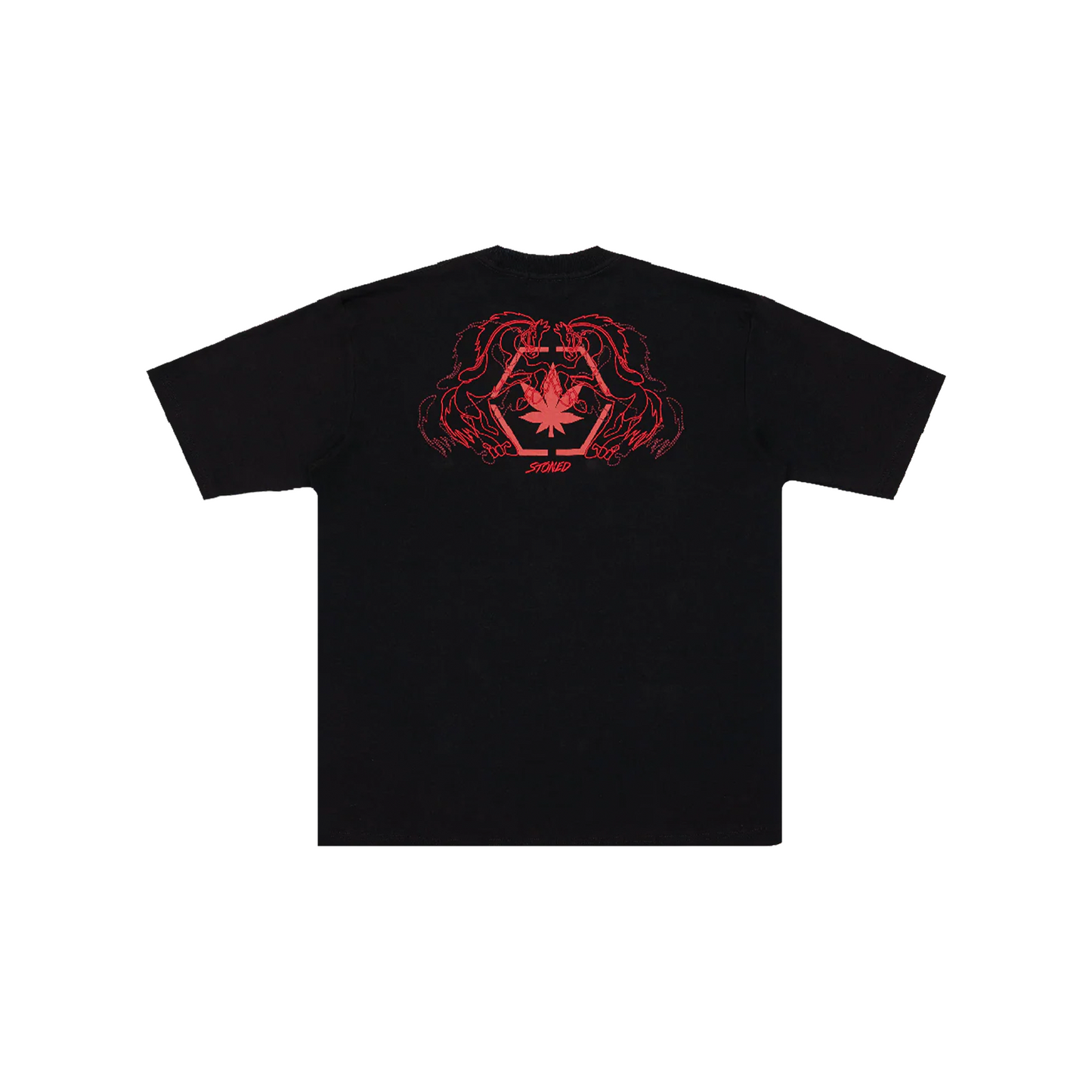 Stoned & Co ® Dark Horse : Twin Horses Tee Black (FW25)