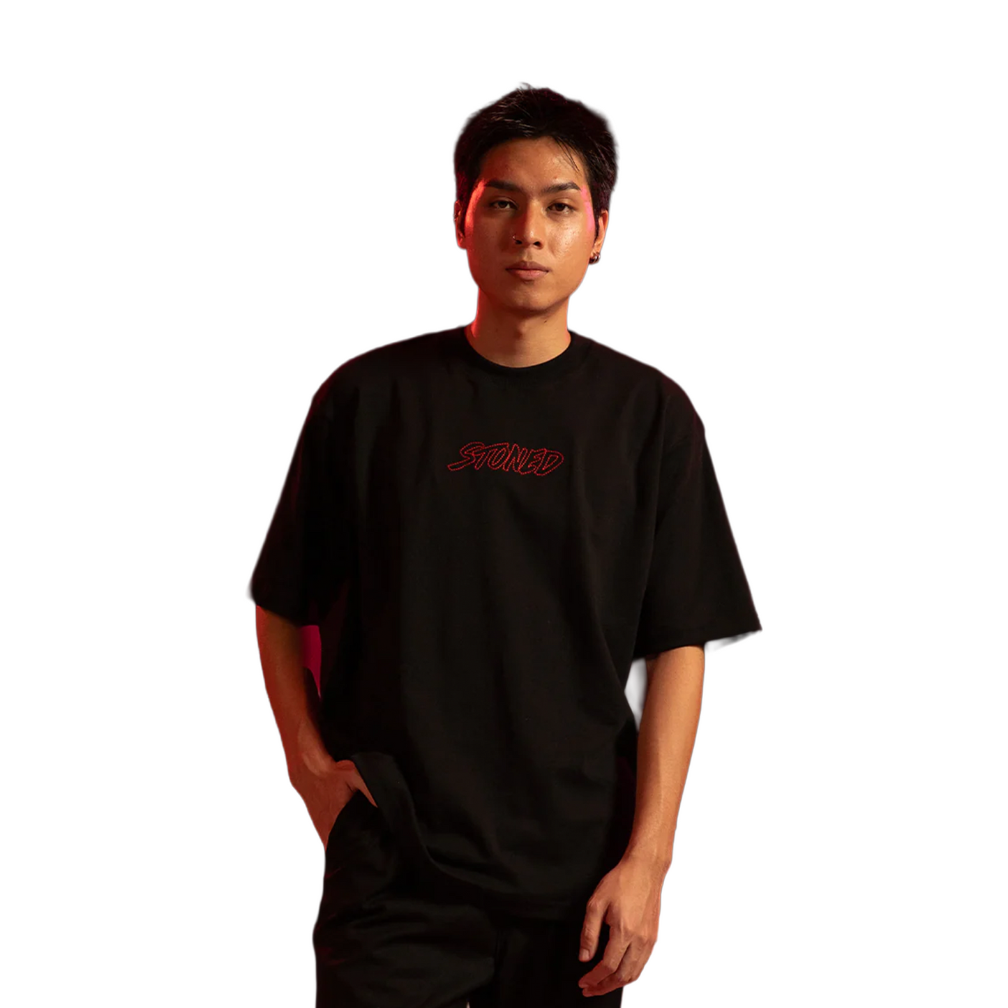 Stoned & Co ® Dark Horse : Twin Horses Tee Black (FW25)