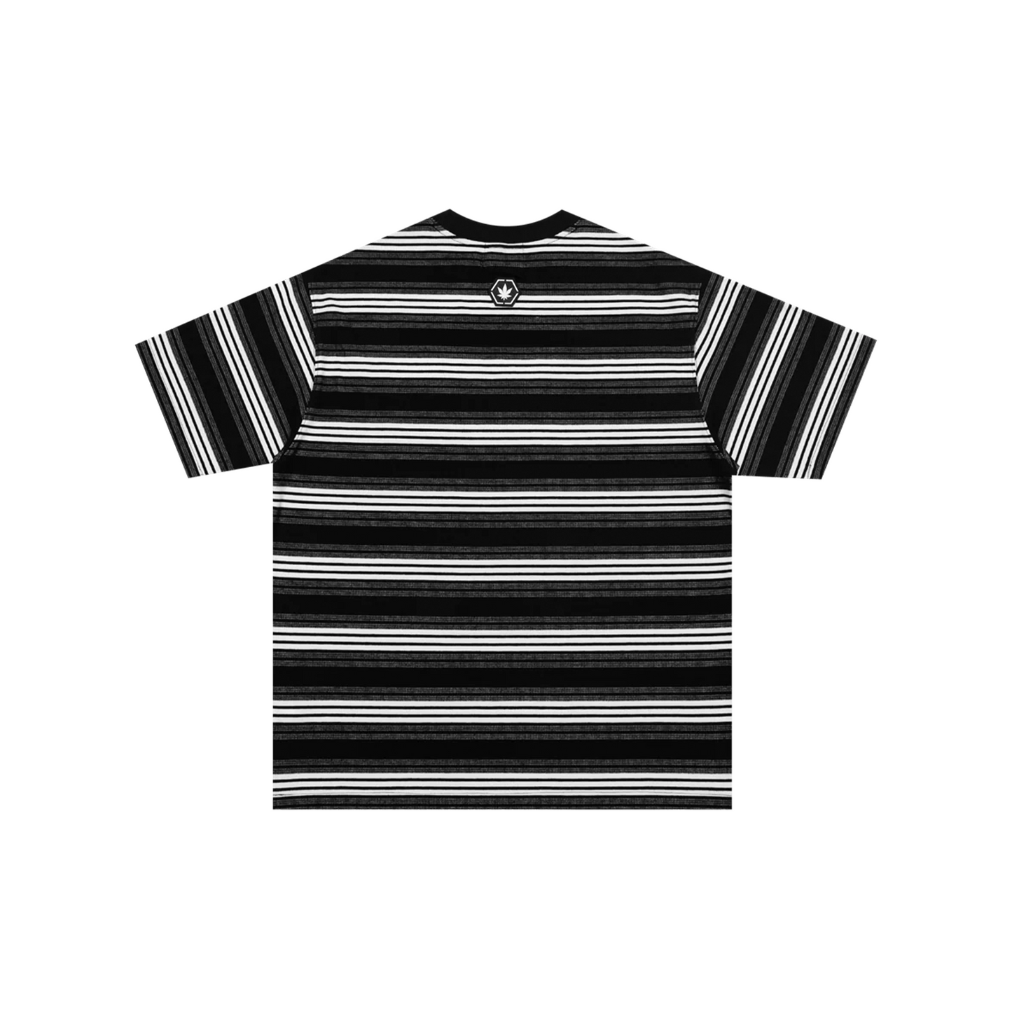 Stoned & Co ® Originals v2 : Stripe Tee Black/Grey (FW25)