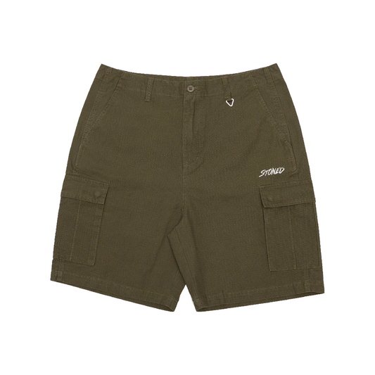 Stoned & Co ® Blessed25: Cargo Shorts Olive (SS25)