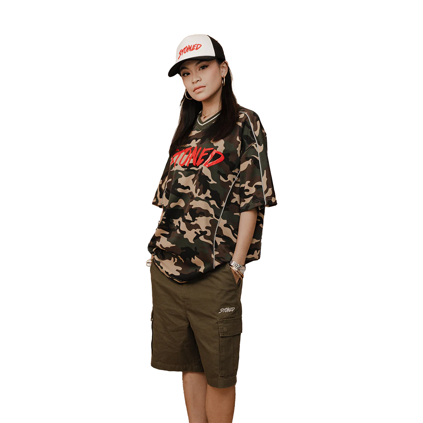 Stoned & Co ® Blessed25: Cargo Shorts Olive (SS25)