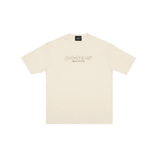 Stoned & Co ® Blessed25 : Signature Moonlight Tee Beige (SS25)