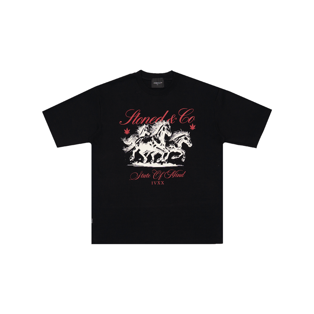 Stoned & Co ® Dark Horse : CRG Tee Black (FW25)