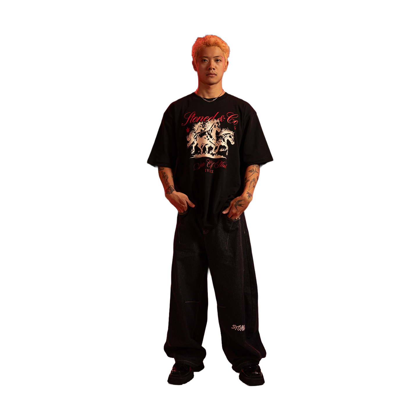 Stoned & Co ® Dark Horse : CRG Tee Black (FW25)