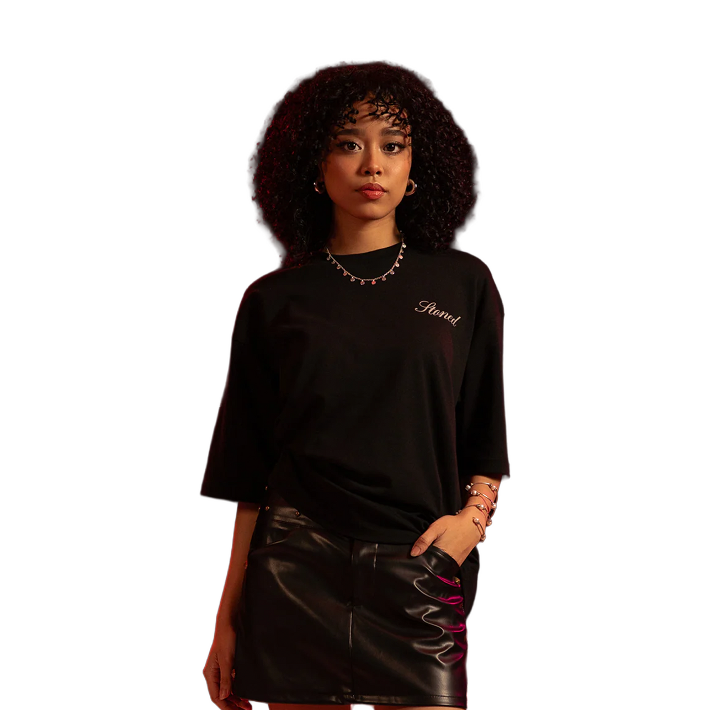 Stoned & Co ® Dark Horse : Checkmate Tee Black (FW25)