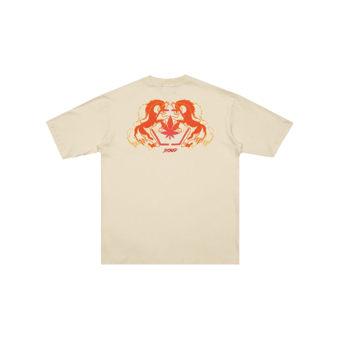 Stoned & Co ® Dark Horse : Twin Horses Tee Beige (SS26)