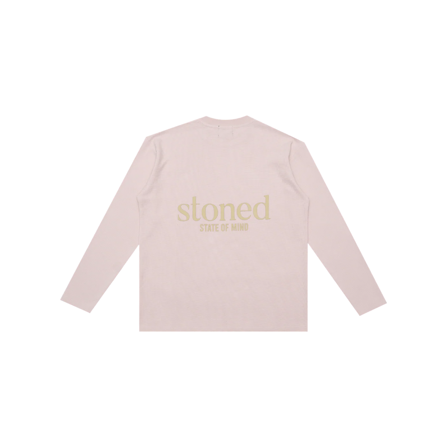 Stoned & Co ® Originals v2 : Waffle Long Sleeved Tee Pink (FW25)