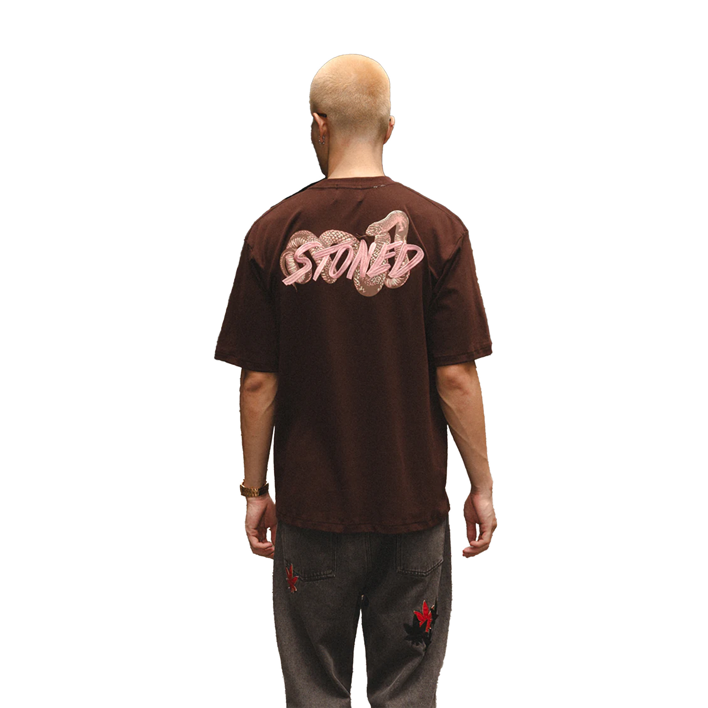 Stoned & Co ® Mystic: Genetic Snake Tee Brown (SS25)