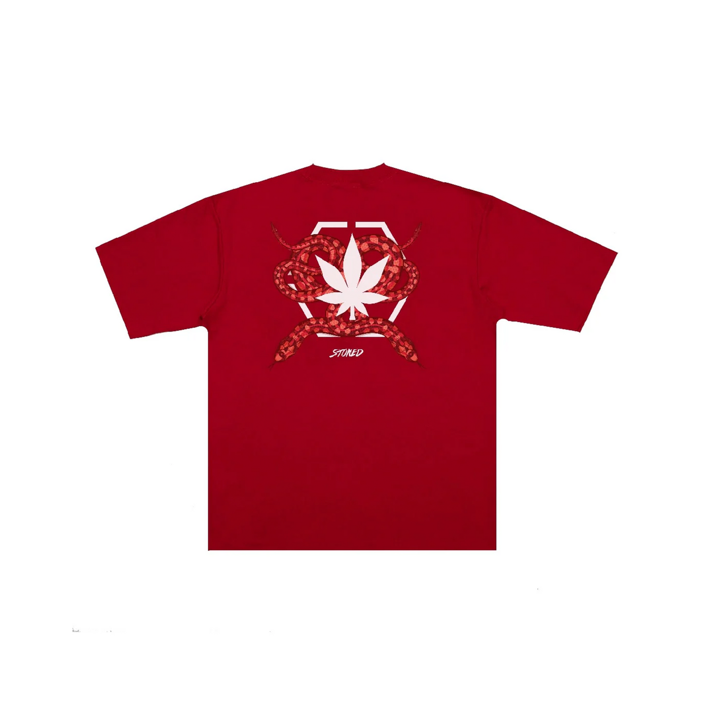 Stoned & Co ® Mystic: Hexagon Snake Tee Red (SS25)