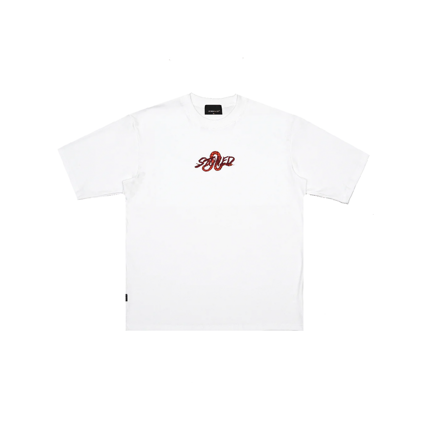 Stoned & Co ® Mystic: Hexagon Snake Tee White (SS25)