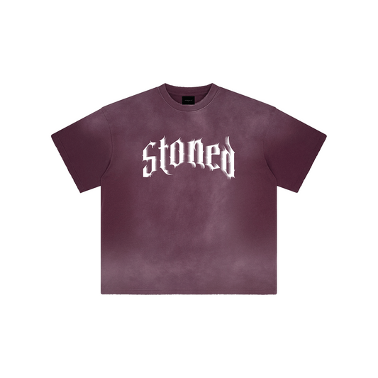 Stoned & Co ® Stoned Euphoria: Washed Tee Maroon (SS24)