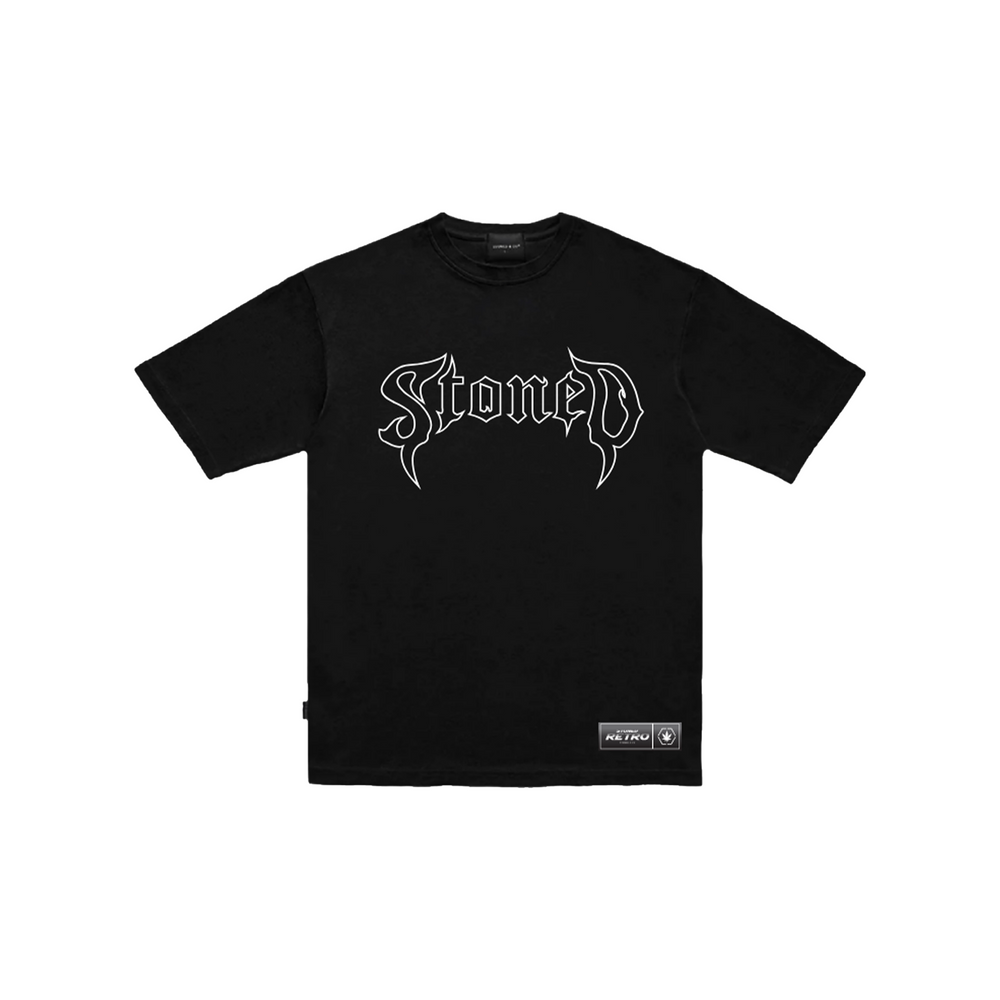 Stoned & Co ® Stoned Retro: Conspiracy Logo Tee Black (SS24)