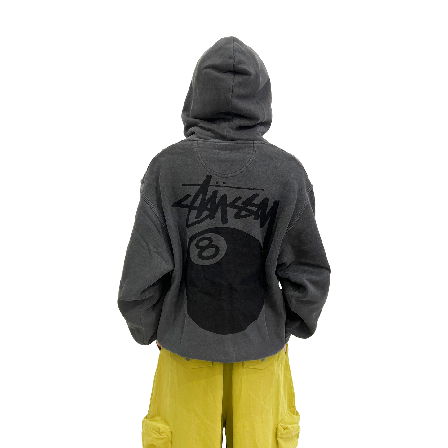 Stussy 8 Ball Pigment Dyed Zip Hoodie Black (FW24)