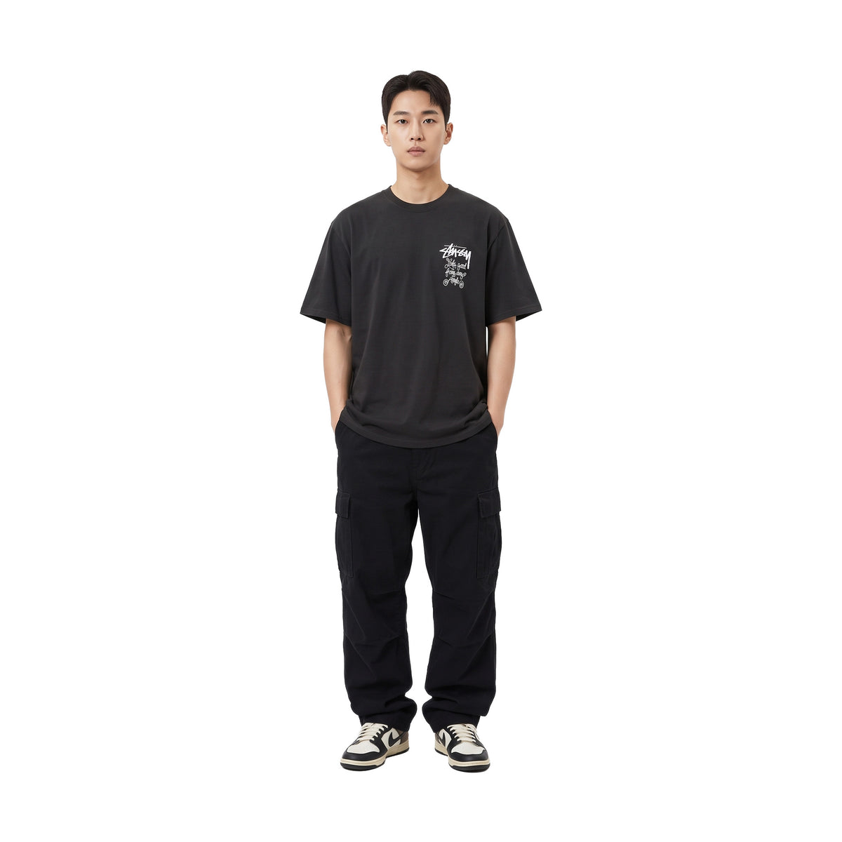 Stüssy Any Angle Pigment Dyed Tee Faded Black (SS26)