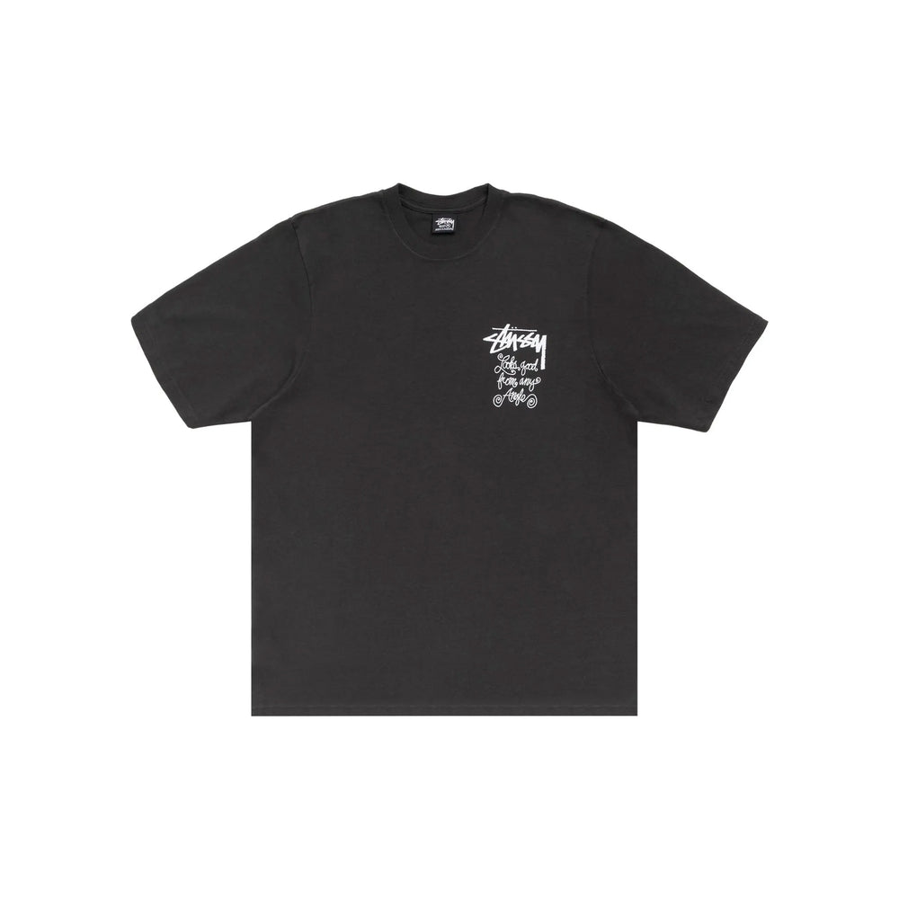 Stüssy Any Angle Pigment Dyed Tee Faded Black (SS26)
