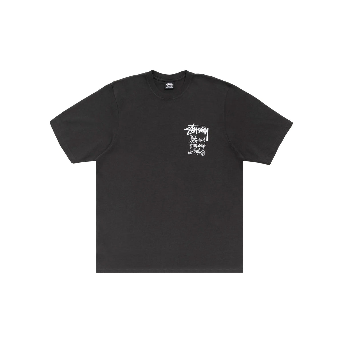 Stüssy Any Angle Pigment Dyed Tee Faded Black (SS26)