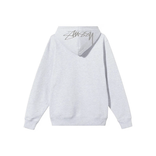 Stussy Back Hood Appliqué Hoodie Ash Heather (SS22)