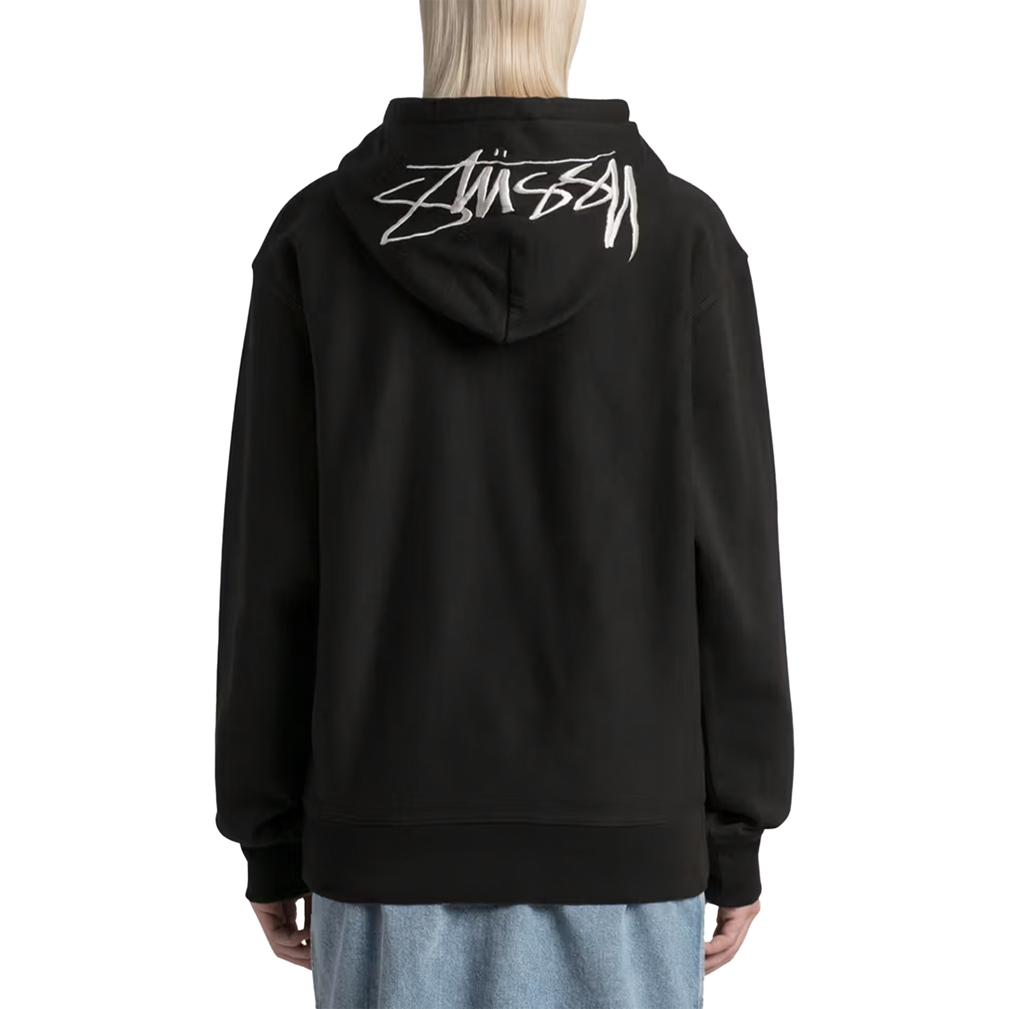 Stussy Back Hood Appliqué Hoodie Black (SS22)