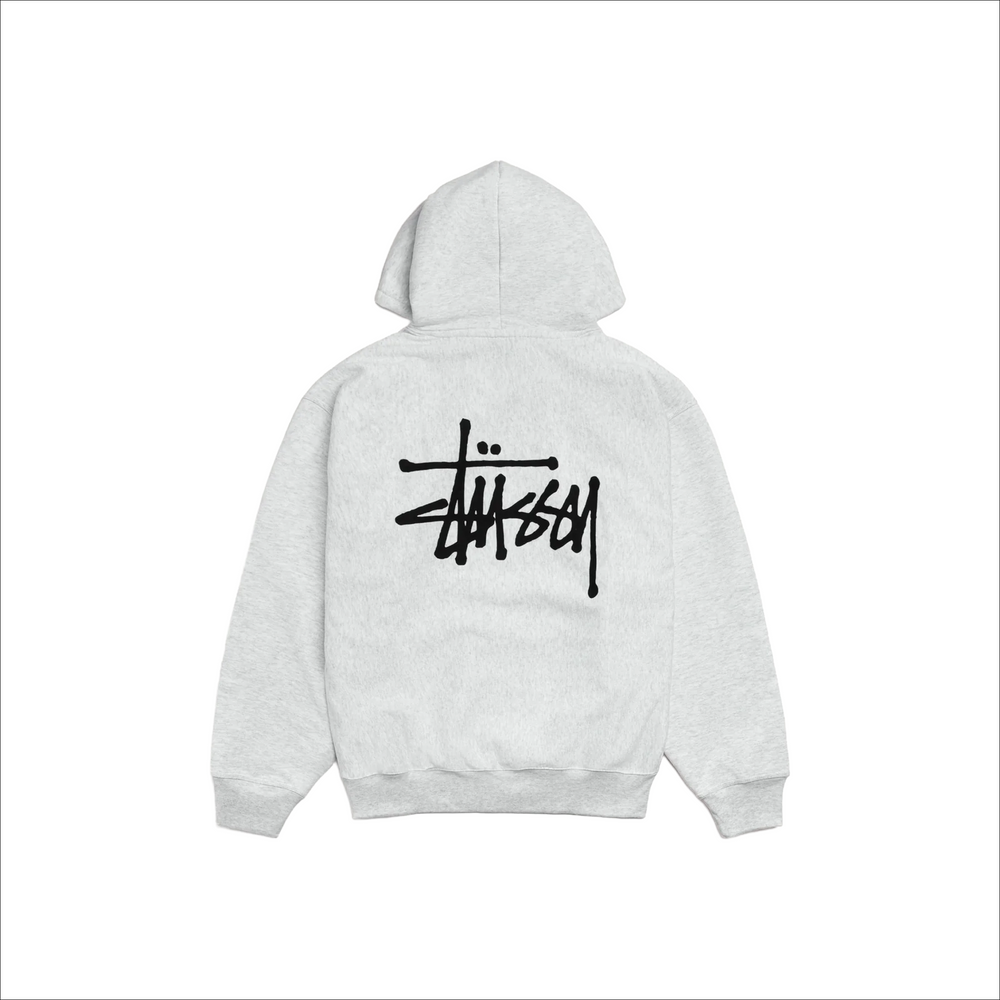 Stüssy Basic Zip-Up Hoodie Ash Heather (SS23)