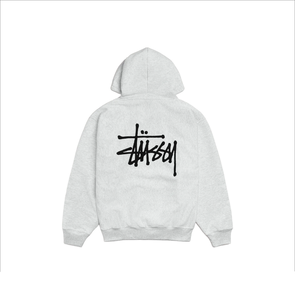 Stüssy Basic Zip-Up Hoodie Ash Heather (SS23)