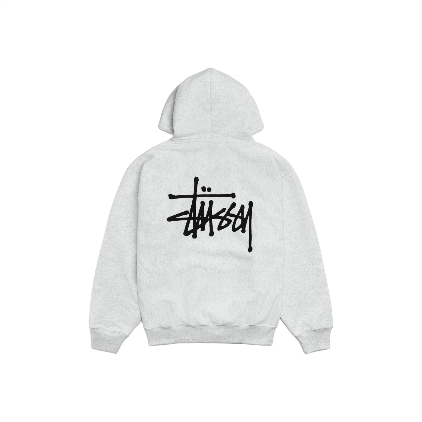 Stüssy Basic Zip-Up Hoodie Ash Heather (SS23)