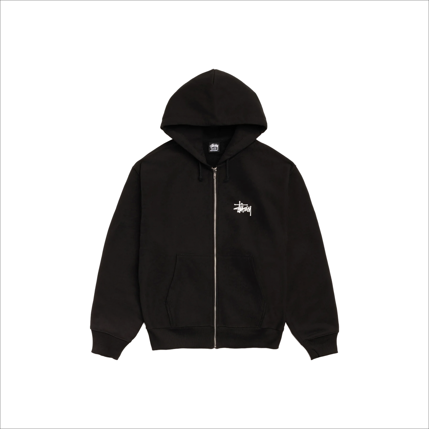 Stüssy Basic Zip-Up Hoodie Black (SS23)