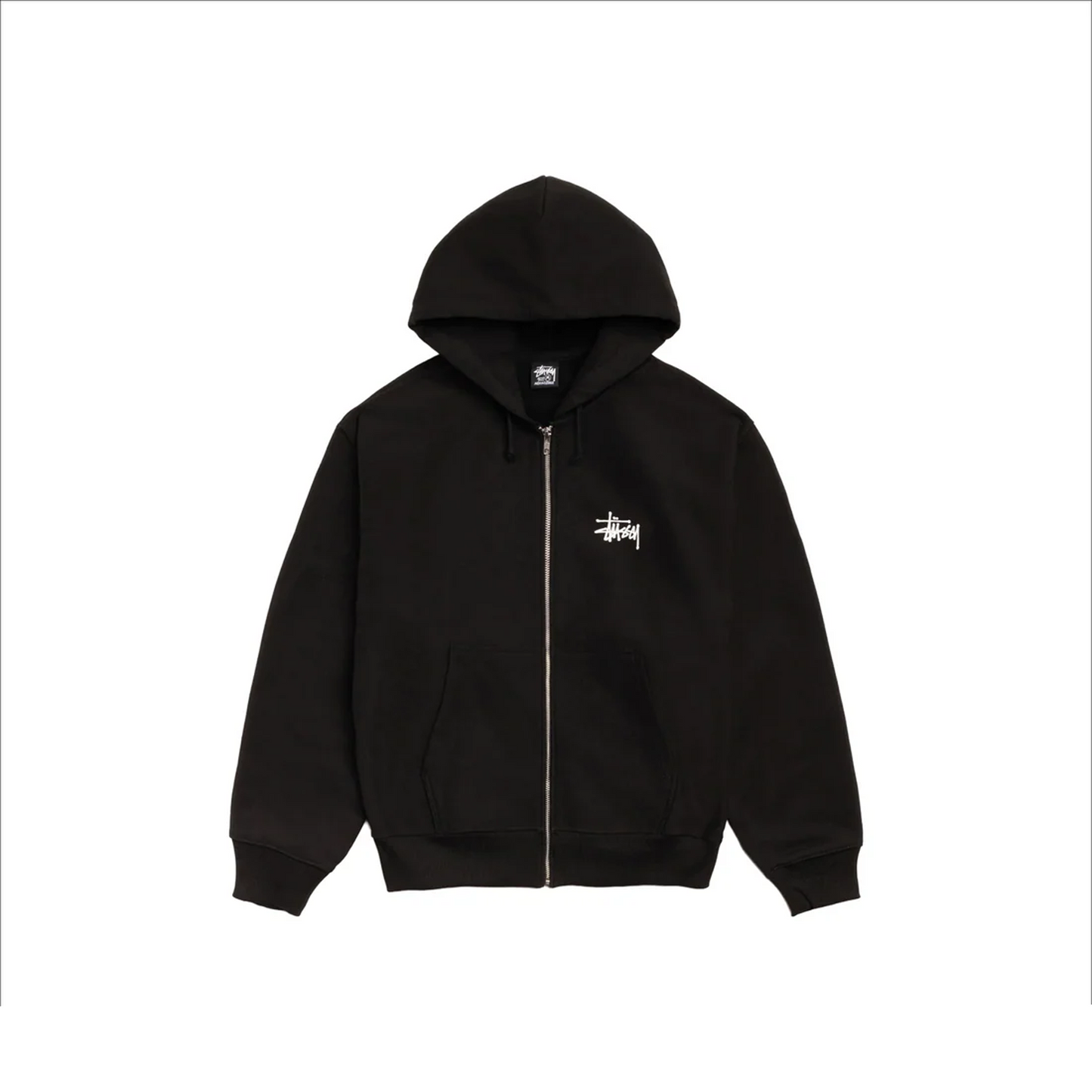 Stüssy Basic Zip-Up Hoodie Black (SS23)