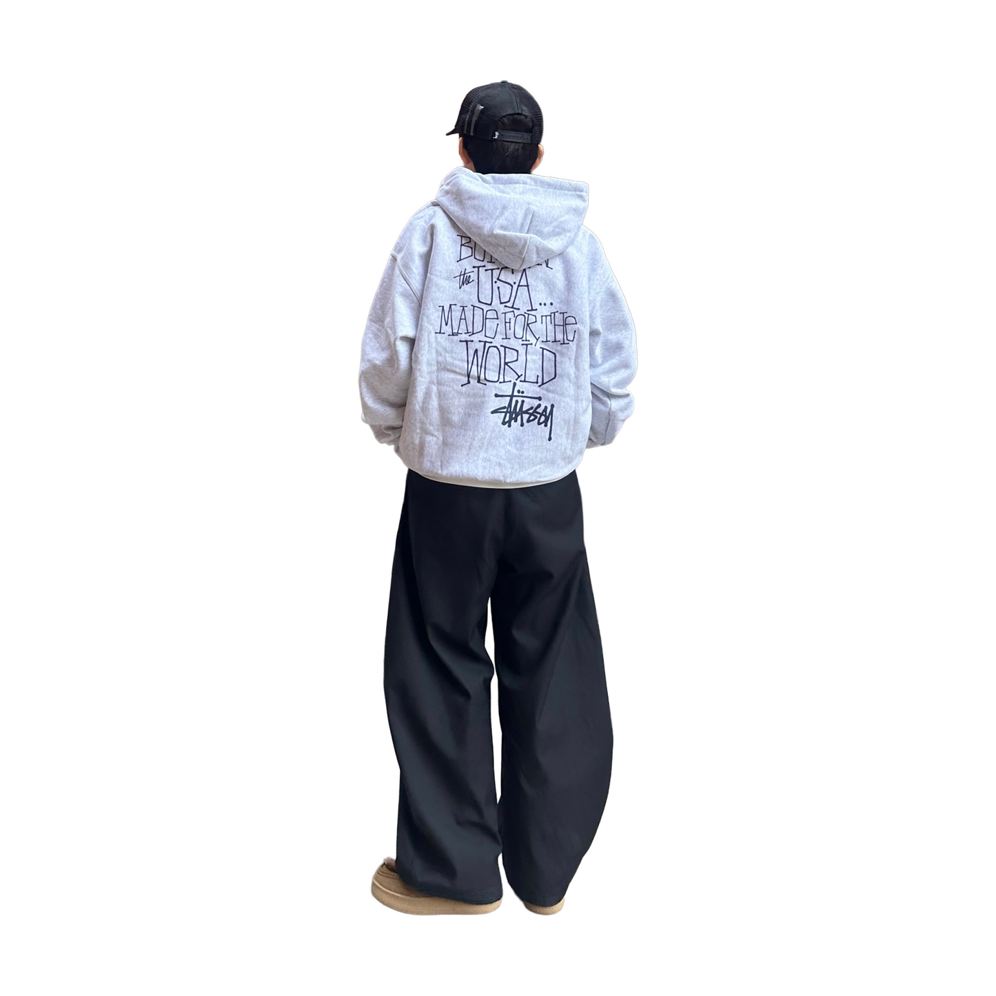 Stussy Built In USA Hoodie Ash Grey (FW24)