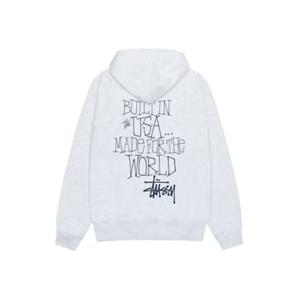 Stussy Built In USA Hoodie Ash Grey (FW24)