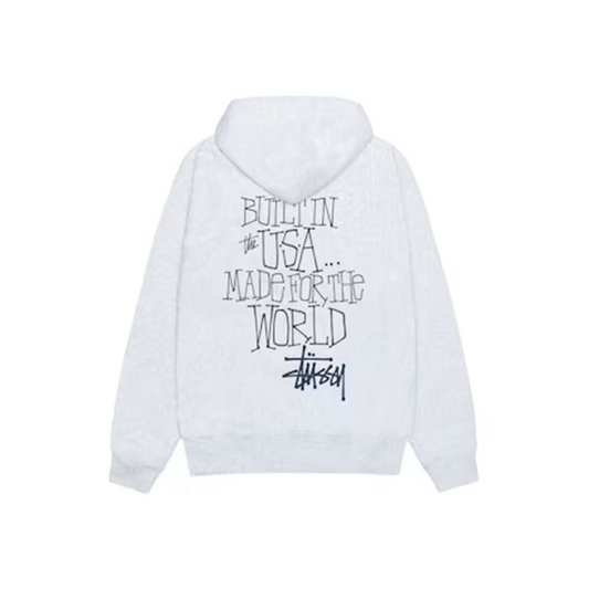 Stussy Built In USA Hoodie Ash Grey (FW24)