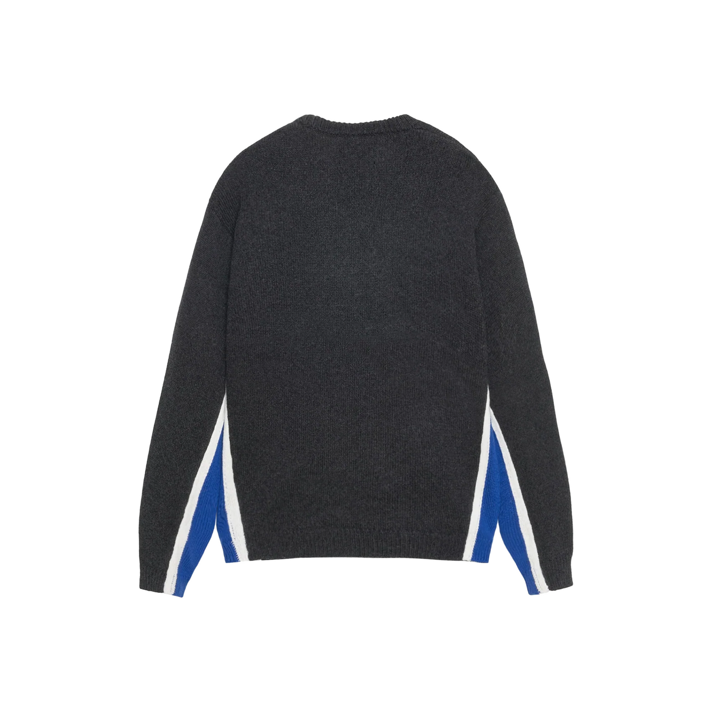 Stussy Contrast Stripe Crewneck Sweater Charcoal (FW24)