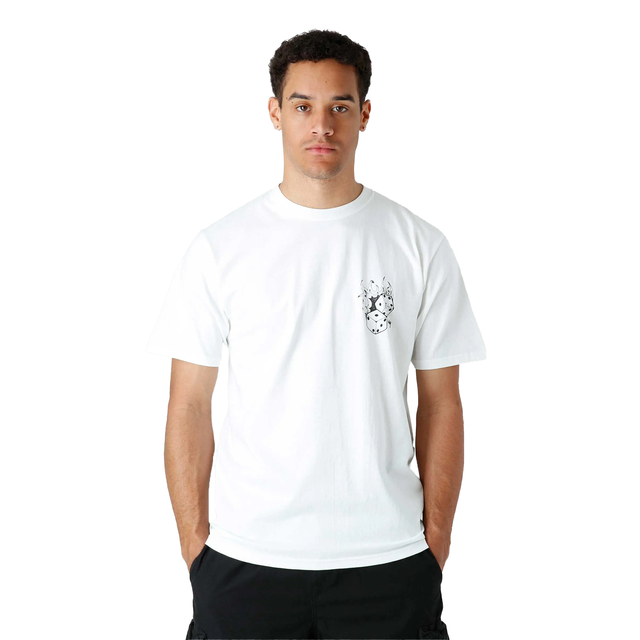 Stussy Fire Dice Tee White – STEALPLUG KL