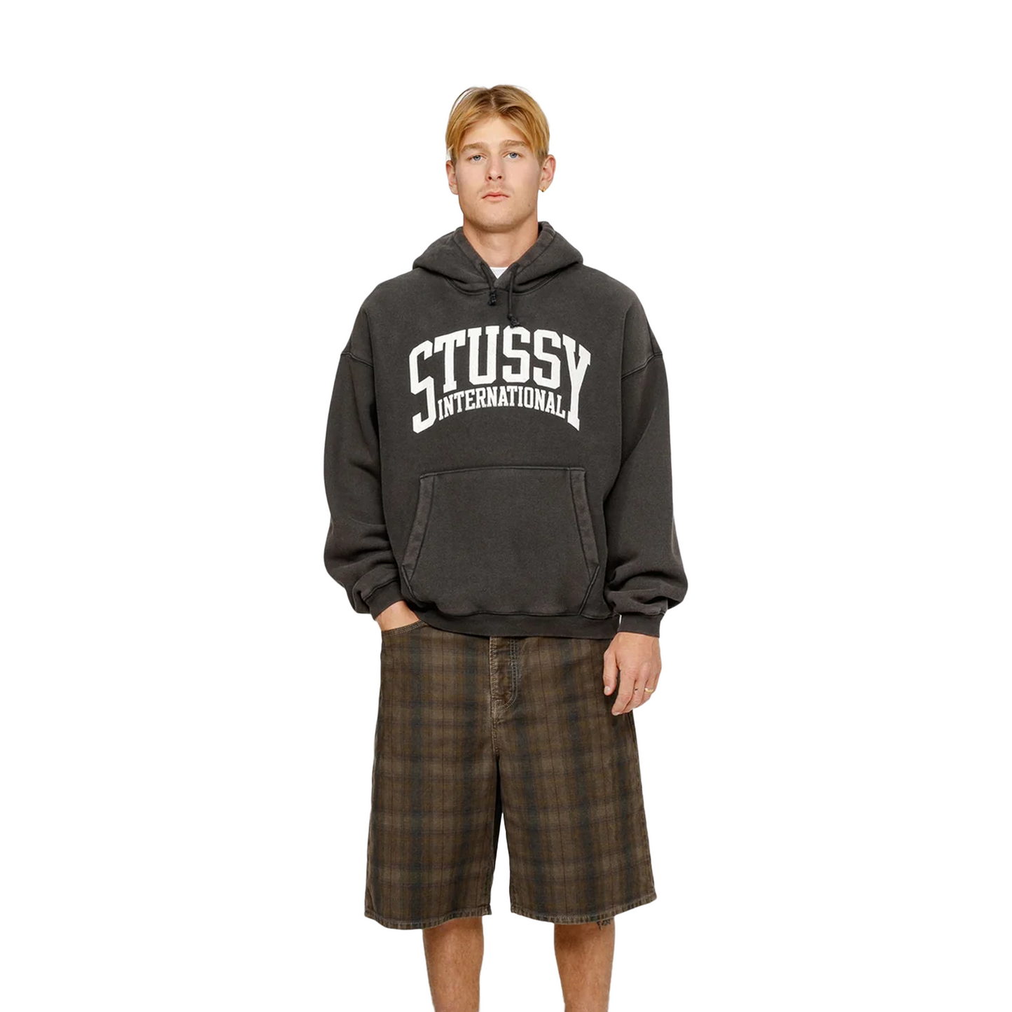 Stussy International Relaxed Hoodie Washed Black (FW23)