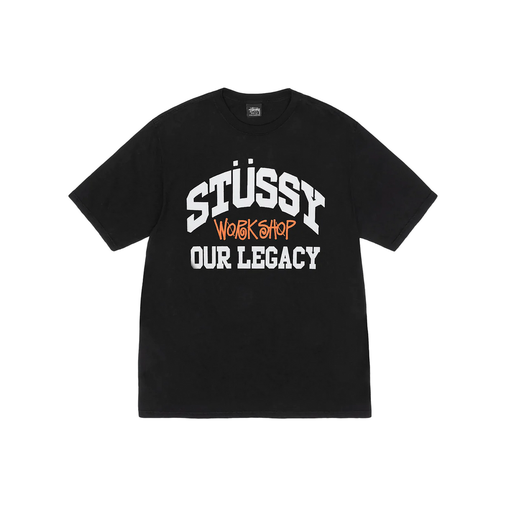 Stussy Our Legacy Collegiate Pigment Dyed Tee Black (SS24)