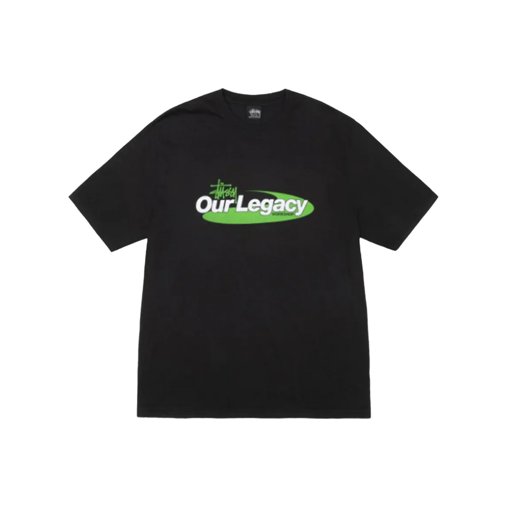 Stüssy Our Legacy Work Shop Swirl Pigment Dyed Tee Black (SS25)