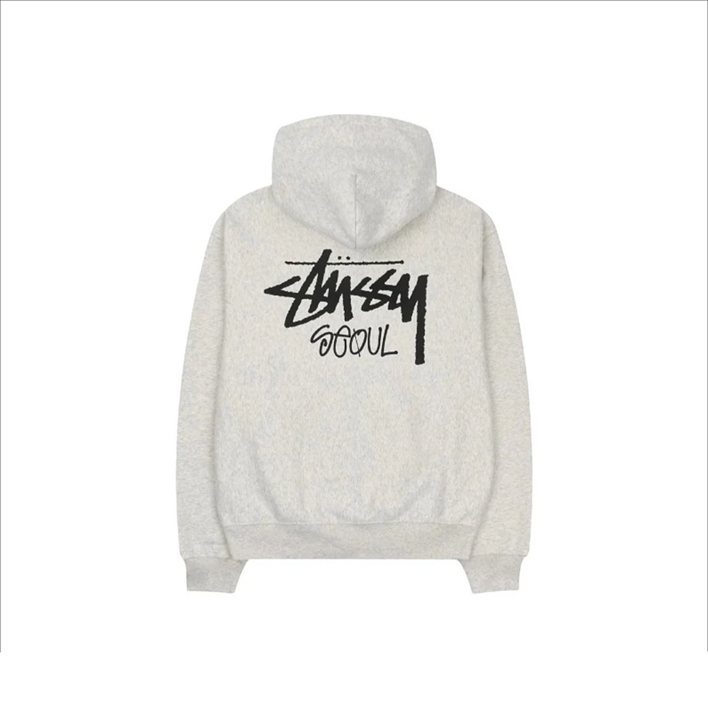Stüssy Stock Seoul Zip-Up Hoodie Ash Heather (FW23)