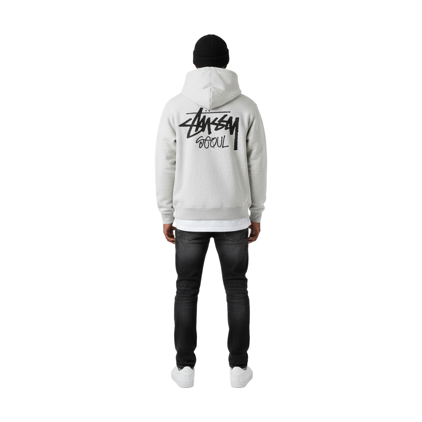 Stüssy Stock Seoul Zip-Up Hoodie Ash Heather (FW23)